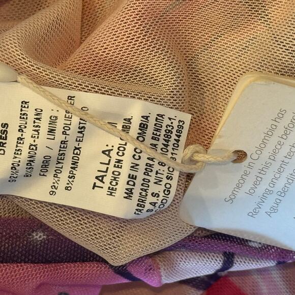 Agua Bendita Women's Cut-Out Stormi Dress Sleeveless Multicolor Size M NWT - Picture 6 of 12